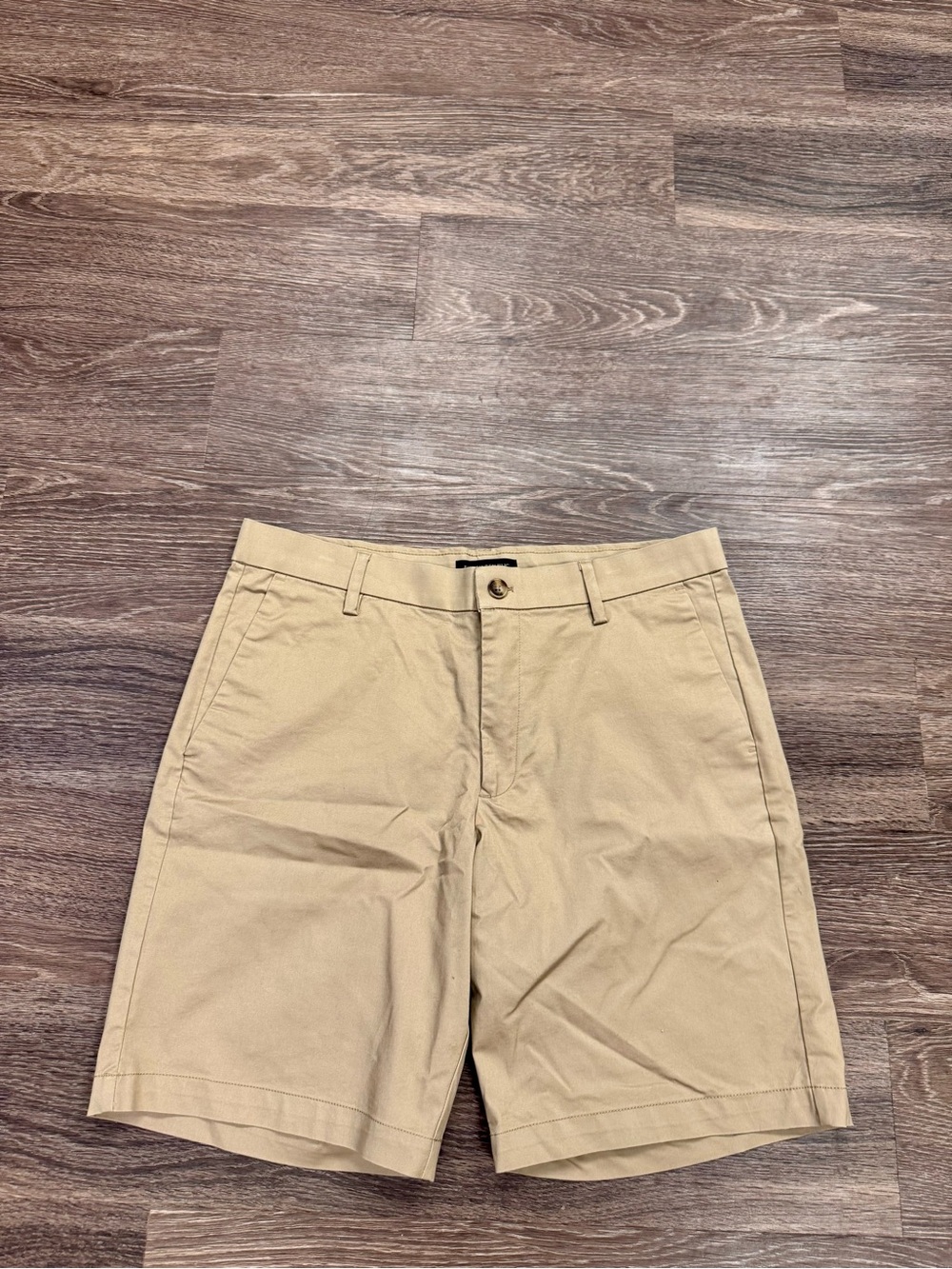 Banana Republic Men's Khaki Stretch Chino Shorts Size 34 Flat Front Casual